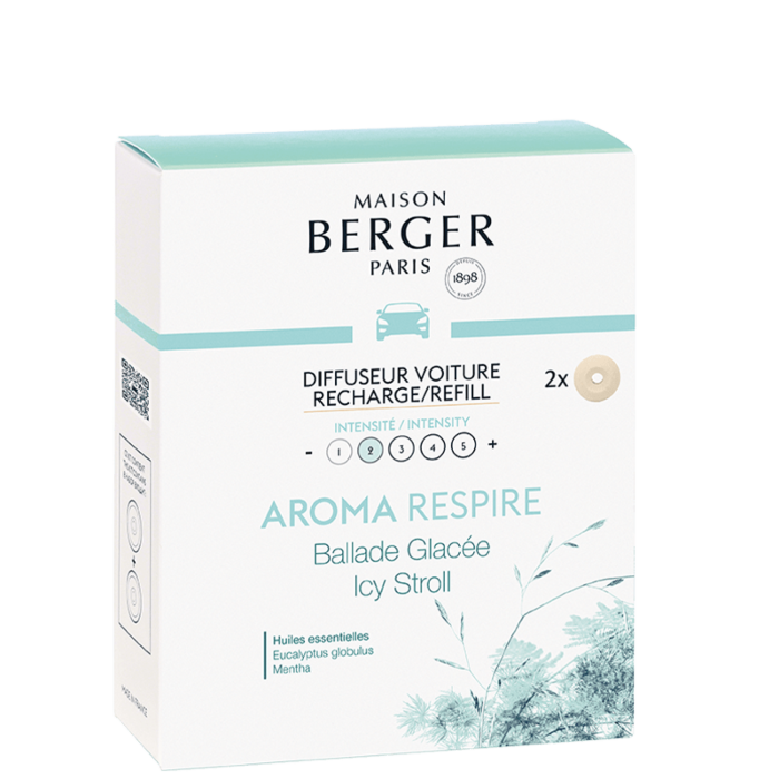 Maison Berger Set of 2 Aroma Respire Car Diffuser Refills